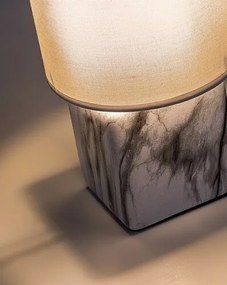 Rabalux 74069 stolná lampa Nalisa, hranatá, biela
