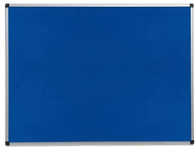 Nástenka s hliníkovým rámom MARIA, 1200x900 mm, modrá