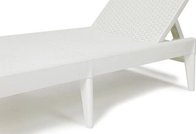 Plastové záhradné lehátko NUMANA, biele