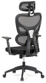 Kancelárska ergonomická stolička GRANT - sieť, látka, čierna