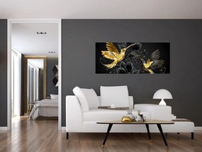 Obraz - Kolibríky očami umelca (120x50 cm)