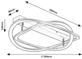 Rabalux 71280 - LED stropné svietidlo KALLIRA LED/72W/230V 3000K pr. 59 cm