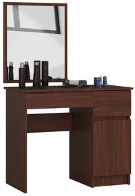 Toaletný stolík so zrkadlom CLP P-2/SL pravý, wenge