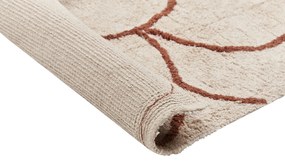 Bavlnený koberec 200 x 200 cm béžová/hnedá AVDAN Beliani
