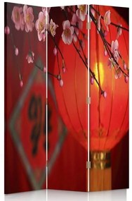 Ozdobný paraván Japonsko Cherry Blossom - 110x170 cm, trojdielny, klasický paraván