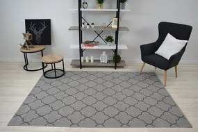 Koberec SENSE Micro 81220 strieborný/antracit TRELLIS