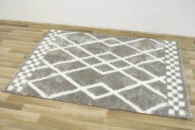 Koberec Boho 656 Romby krémový / sivý