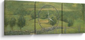 Obraz - Julian Alden Weir, Obweebetuck, reprodukcia (s hodinami) (90x30 cm)