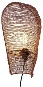 Orientálna nástenná lampa bronzová 45 cm - Nidum