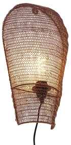 Orientálna nástenná lampa bronzová 45 cm - Nidum