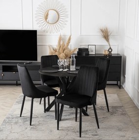 Stôl ERION 90 cm Čierny