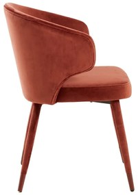 Svetločervené čalúnené jedálenské kreslá v súprave 2 ks Kosaka – Light &amp; Living