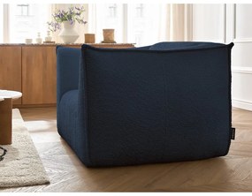 Tmavomodré kreslo z textílie buklé Giorgia – Bobochic Paris