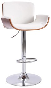 Barová stolička, biela, umelá koža 287376