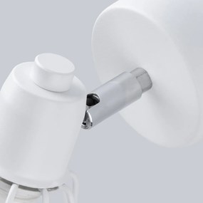 Bodové svietidlo Artemis, 1x biele drôtené tienidlo, (možnosť polohovania)