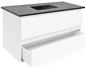 Kúpeľňová skrinka s umývadlom SAT B-Way 99x50x45 cm biela lesk BWAY2100WU4B, 1 ks