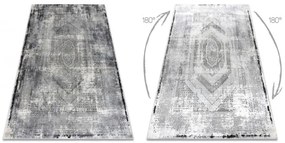 Koberec VINCI 1417 Geometrický  vintage - štrukturálny - slonia kosť / antracit
