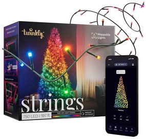 Twinkly TWS750STP-BEU - LED RGB Stmievateľná vonkajšia reťaz LED 63,5m IP44 Wi-Fi TW0056