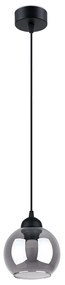 Závesné svietidlo Alino, 1x grafitové sklenené tienidlo