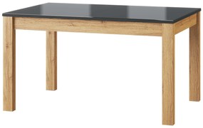 Jedálenský stôl Kogro 40 (dub camargue + čierna matná) (pre 4 až 8 osôb). Akcia -20%. Vlastná spoľahlivá doprava až k Vám domov. 1068157