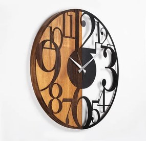 Nástenné hodiny pr. 56 cm 1xAA drevo/kov