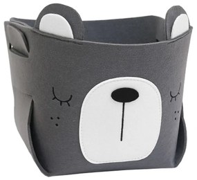 Sivý kôš na hračky BEAR