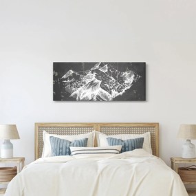 Obraz - Ilustrácie hôr (120x50 cm)