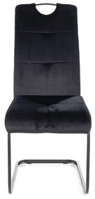 Jedálenská stolička Axo Velvet, čierna