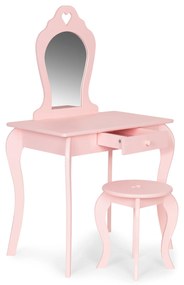 Veľký detský toaletný stolík so zrkadlom pre dievčatá ECOTOYS