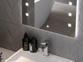 Mexen Ner, LED kúpeľňové zrkadlo s podsvietením 60x80 cm, 6000K, ochrana proti zahmlievaniu, 9809-060-080-611-00