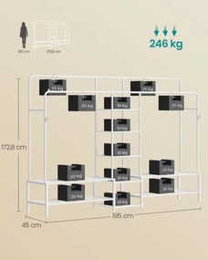 Otvorená šatníková skriňa HSR183WG01