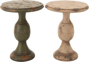 Béžový antik odkladací stôl Antiqou French - Ø 41*58 cm