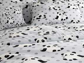 Obliečky z mikrovlákna PANDA sivé Rozmer obliečky: 70 x 90 cm | 140 x 200 cm