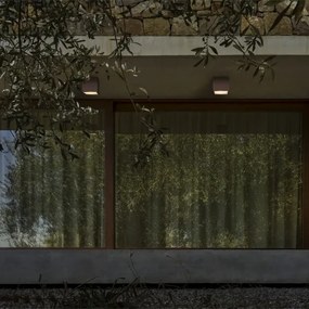 Ideal Lux - Vonkajšie bodové svietidlo TECHO 1xGU10/20W/230V 9x9 cm IP54 hnedé