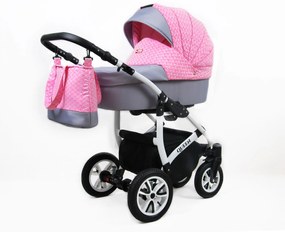 Kombinovaný kočík Raf-pol Queen - Sweet pink (3-kombinácia)