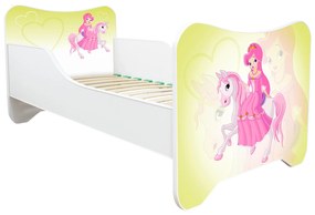 TOP BEDS Detská posteľ Happy Kitty 140x70 Princezná na koni