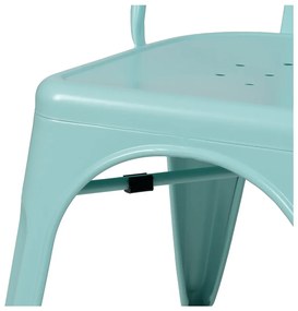 Tyrkysové kovové jedálenské stoličky v súprave 2 ks – Ixia