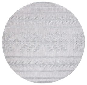 Dekorstudio Okrúhly terasový koberec SANTORINI - 411 sivý Priemer koberca: 200cm