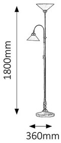 Rabalux Stojacia lampa Marian max. 1x 60W/E27/230V/IP20 - bronz