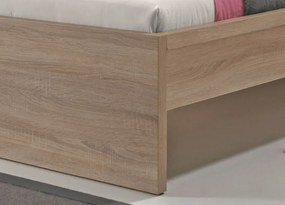 Posteľ Malmö 140x200 cm, dub sonoma