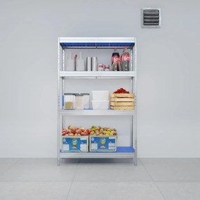 Hliníkový regál GASTRO 180x111x50 cm, 4x plastová polypropylénová polica