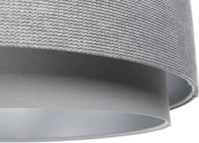 Luster na lanku DOBLO 1xE27/60W/230V pr. 60 cm šedá/strieborná