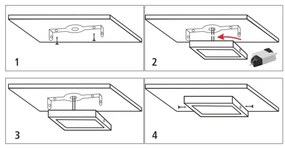 LED Stropné svietidlo LED/12W/230V 4200K 16,3x16,3 cm biela