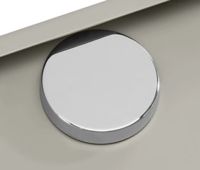 Nízky kovový stolík »CN3« s 3 výklopnými priečinkami, svetlosivý