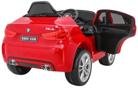 RAMIZ ELEKTRICKÉ AUTÍČKO BMW X6 - LAKOVANÉ - ČERVENÉ - MOTOR 2X45W - BATÉRIA - 2 x 6V/7Ah - 2023