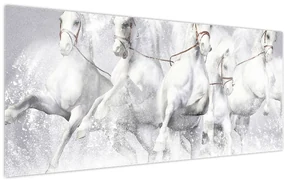 Obraz - Ilustrácie závodných koní (120x50 cm)