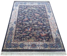 Koberec Exkluzívny Qum Silk 10 modrý