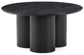 Čierny okrúhly konferenčný stolík ø 80 cm Lua – MOME