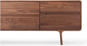 Hnedý TV stolík z orechového dreva 180x65x45 cm Fawn – Gazzda