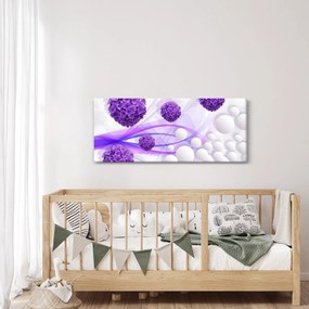 Obraz - Guľa, guličky, kvety, ... (120x50 cm)